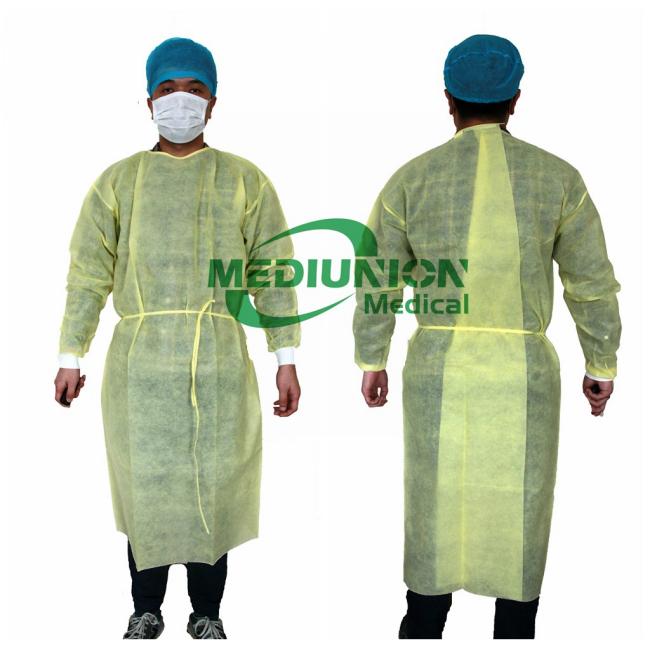 Yellow isolation gown